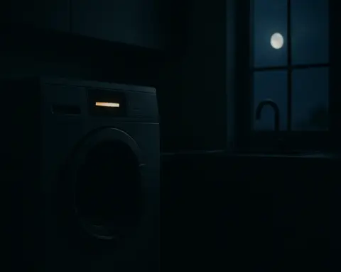 Lavadora programada para funcionar por la noche, aprovechando el horario de ahorro de luz.