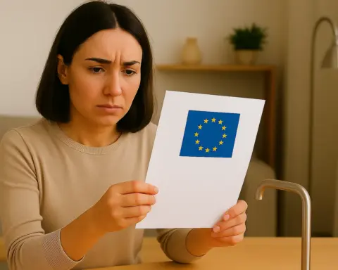 Mujer revisando normativa europea de eficiencia energéticaen la UE