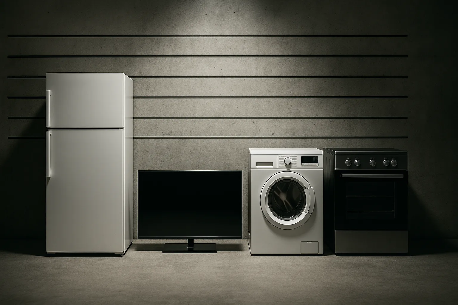 Fila de electrodomésticos como sospechosos de ser los que más luz gastan en casa.